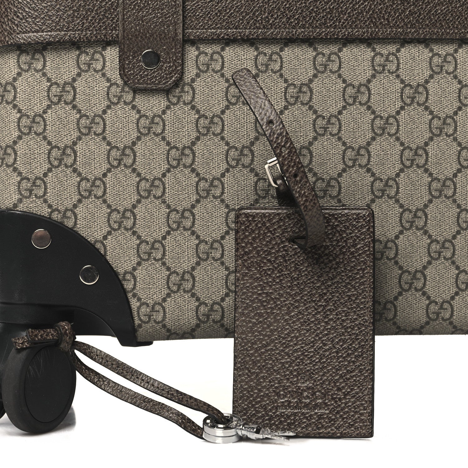 Gucci Supreme Monogram Globe-Trotter Carry-On Brown 10 of 11