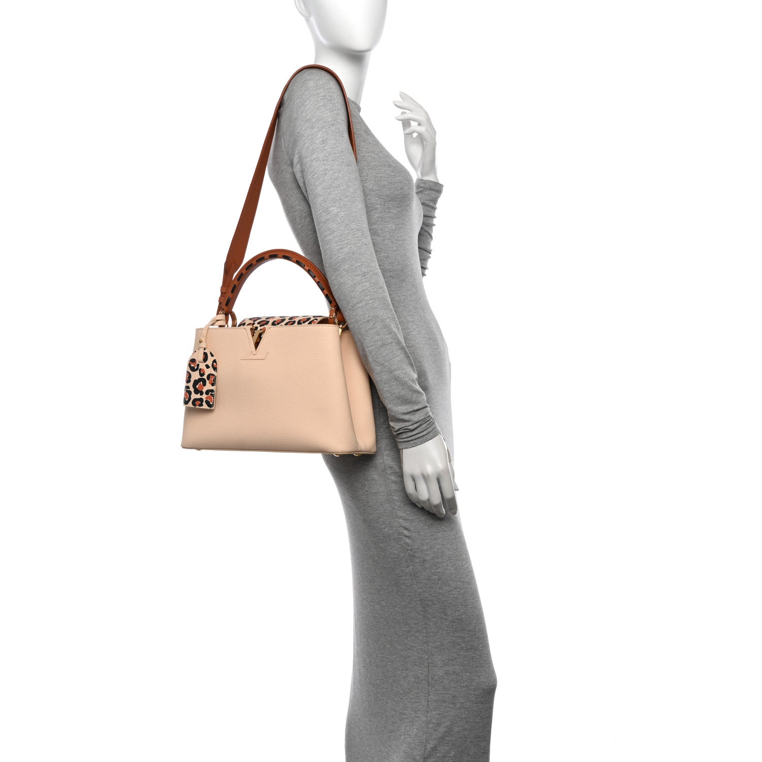 Louis Vuitton Taurillon Wild At Heart Capucines MM Creme Multicolor 2 of 10