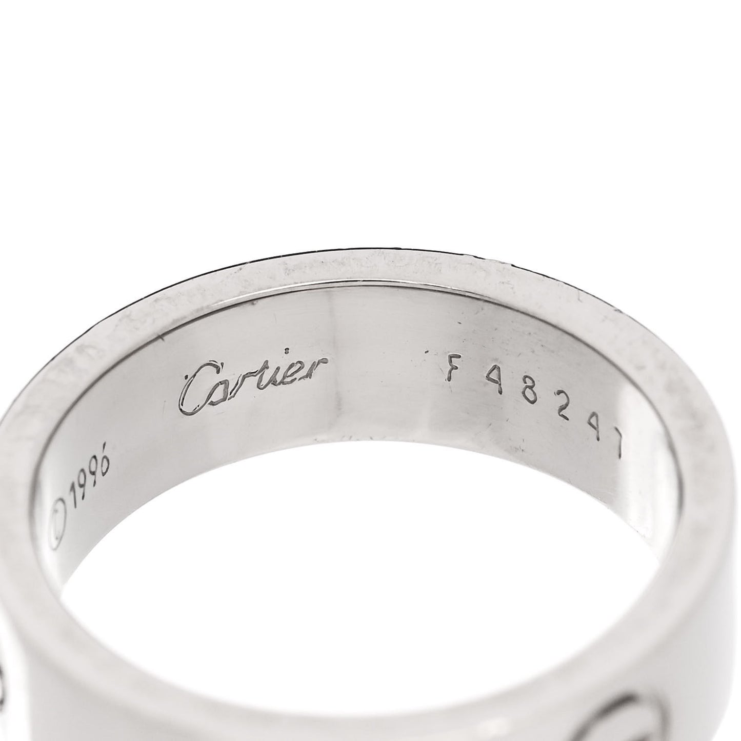 18K White Gold 5.5mm LOVE Ring 50 5.25