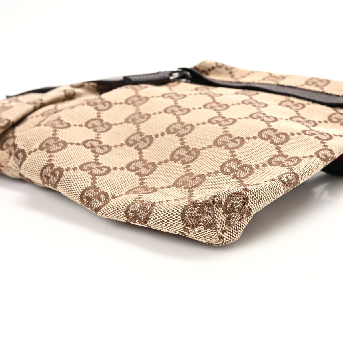 Monogram Web Belt Bag Dark Brown