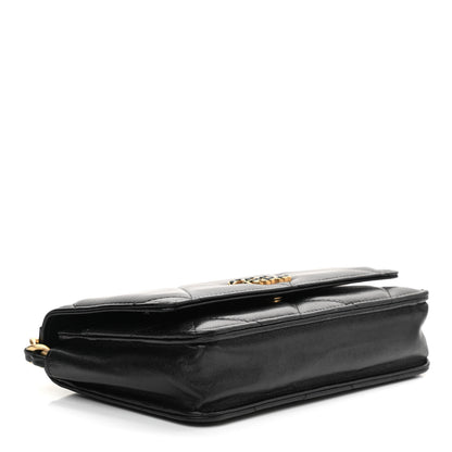 Chanel Goatskin Quilted Chanel 19 Wallet On Chain WOC Black 4 of 10