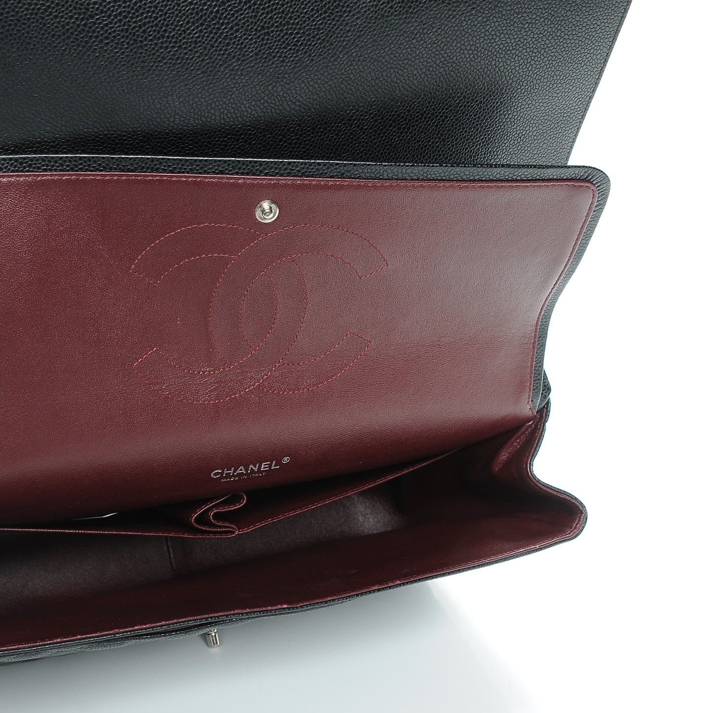 Caviar Quilted Maxi Double Flap Black