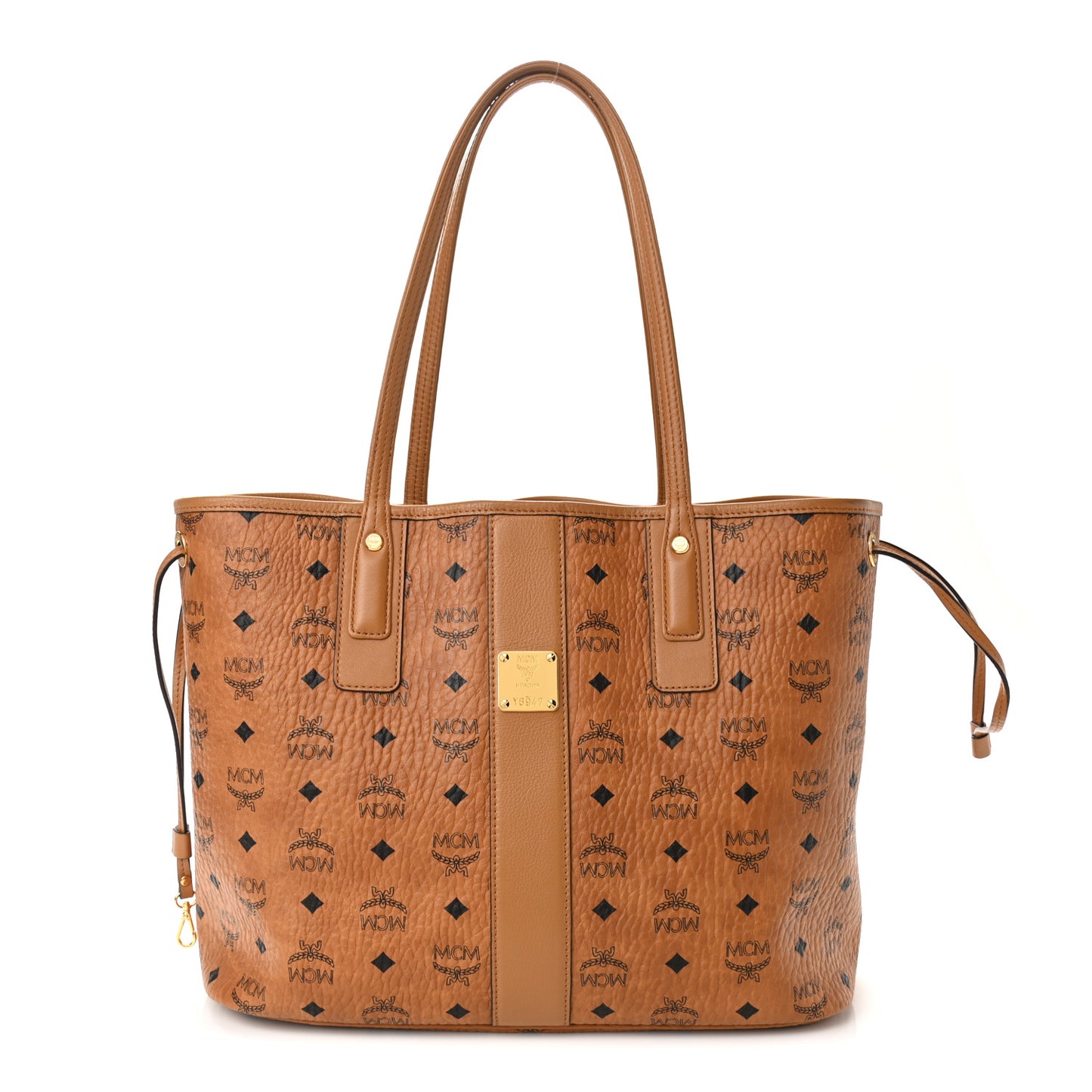 Visetos Medium Project Reversible Shopper Tote Cognac
