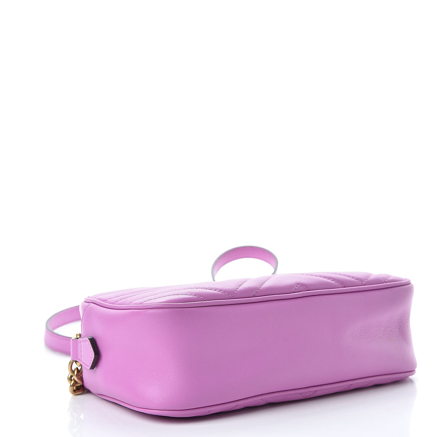 Calfskin Matelasse Small GG Marmont Chain Shoulder Bag Candy Mousse