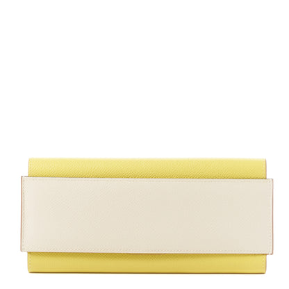 Hermes Epsom Passant Long Wallet Craie Lime 1 of 9