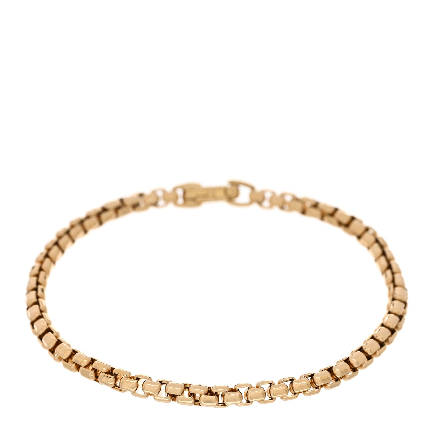 David Yurman 18K Yellow Gold 3.4mm Box Chain Bracelet 1 of 4