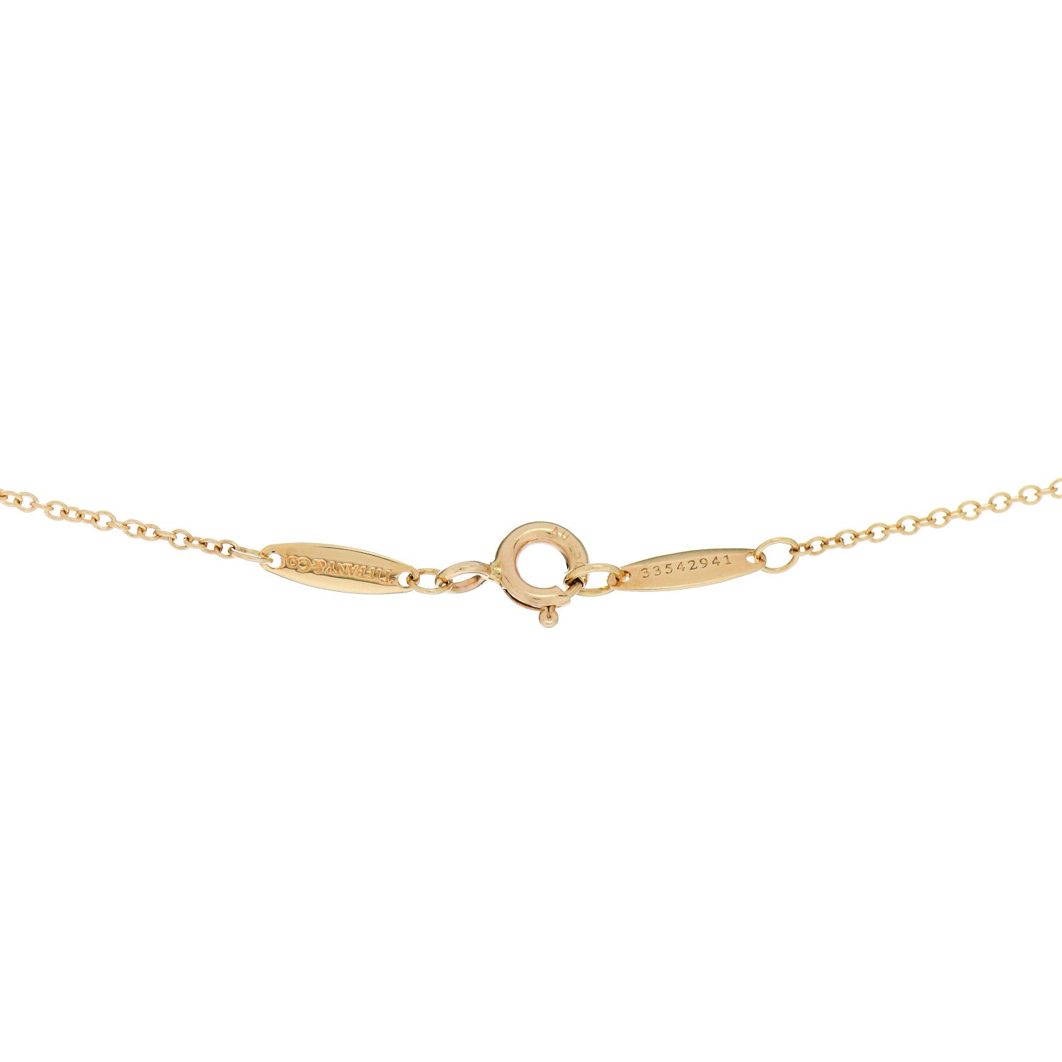 Tiffany 18K Yellow Gold Diamond .20ct Elsa Peretti Diamonds by the Yard Pendant Necklace 4 of 4