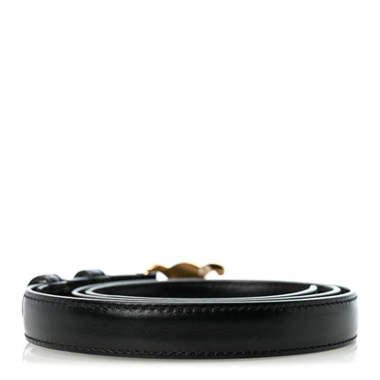 Celine Box Calfskin Small 18mm Triomphe Belt 75 30 Black 2 of 6