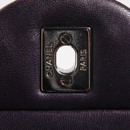 Chanel Patent Quilted Jumbo Single Flap Dark Purple 6 of 8