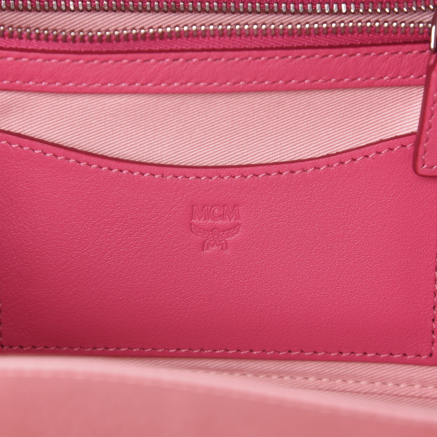 MCM Calfskin Ottomar Monogram Small Berlin Crossbody Sugar Pink 5 of 8