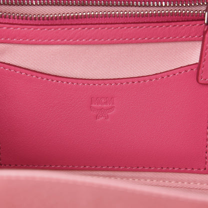 MCM Calfskin Ottomar Monogram Small Berlin Crossbody Sugar Pink 5 of 8