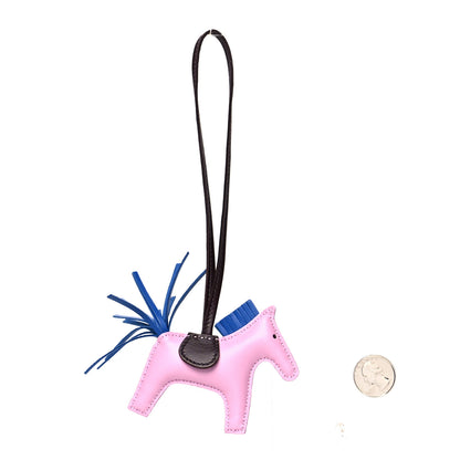 Hermes Milo Lambskin Grigri Rodeo Horse Bag Charm PM Mauve Sylvestre Bleu France Rouge Sellier 2 of 3