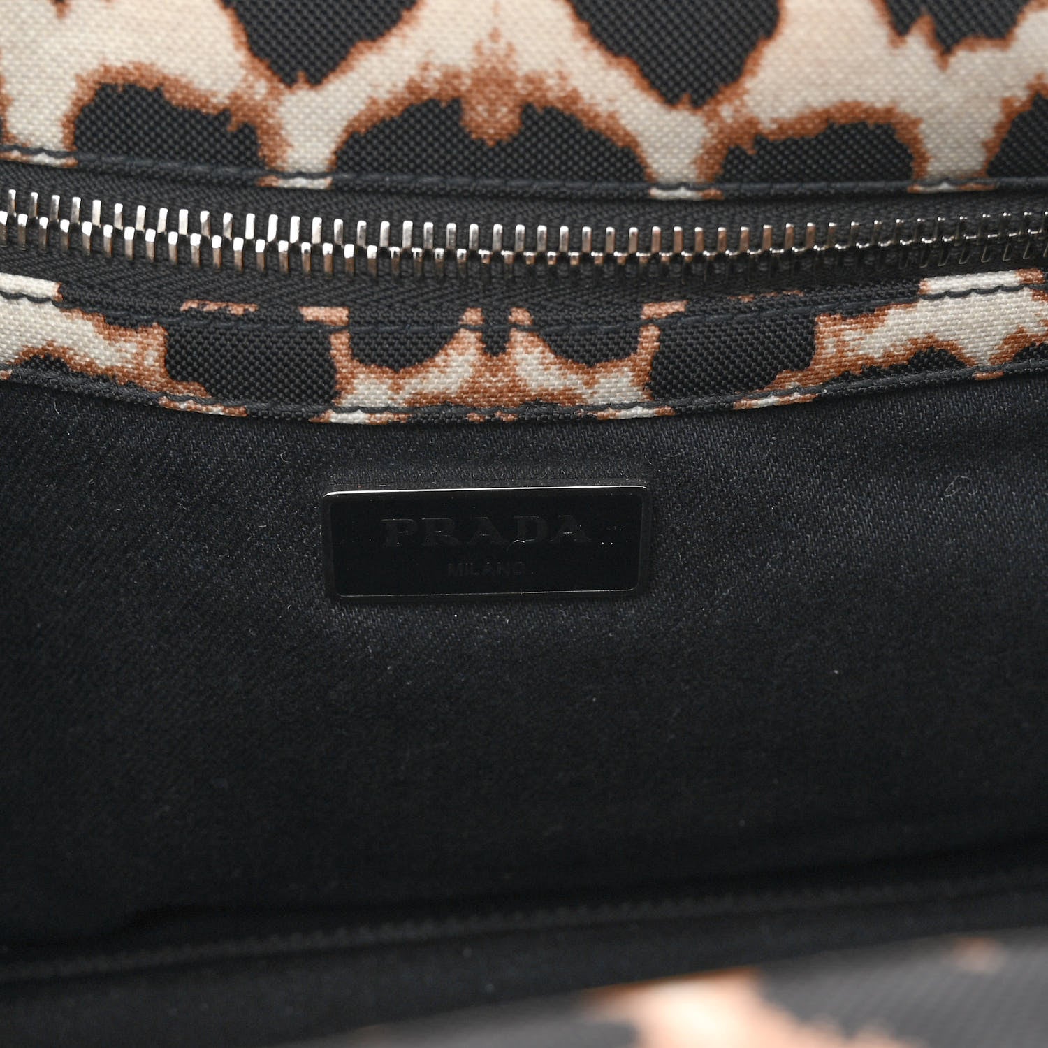 Prada Canvas Leopard Print Small Tote Miele 6 of 9