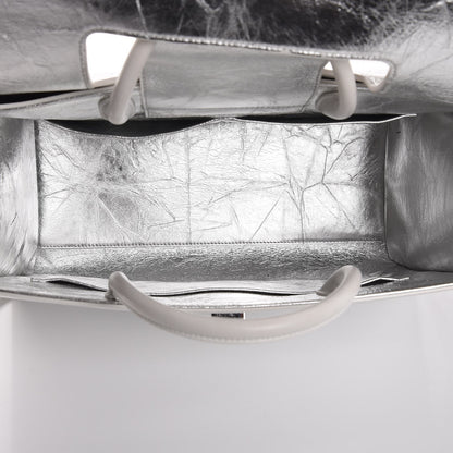 Christian Dior Metallic Calfskin Large Diorever Flap Silver 5 of 8
