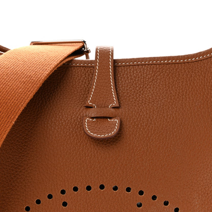 Hermes Taurillon Clemence Evelyne III PM Gold 8 of 11