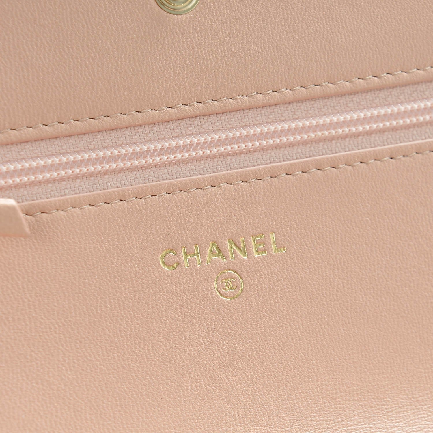 Chanel Iridescent Calfskin Quilted Boy Wallet On Chain WOC Light Pink 6 of 7