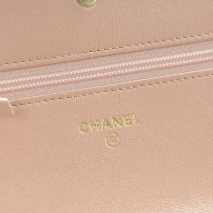 Chanel Iridescent Calfskin Quilted Boy Wallet On Chain WOC Light Pink 6 of 7