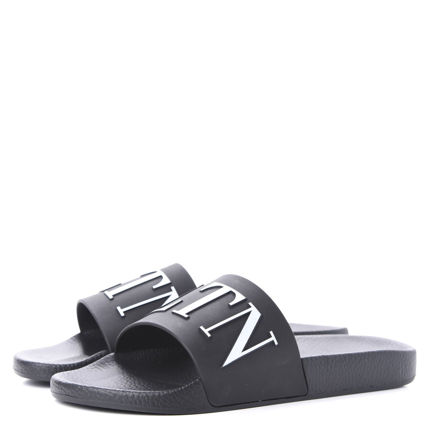 Valentino Garavani Rubber VLTN Pool Slide Sandals 43 Black 3 of 9