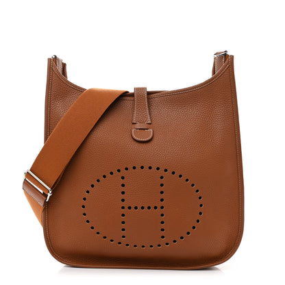 Hermes Taurillon Clemence Evelyne III GM Gold 1 of 10