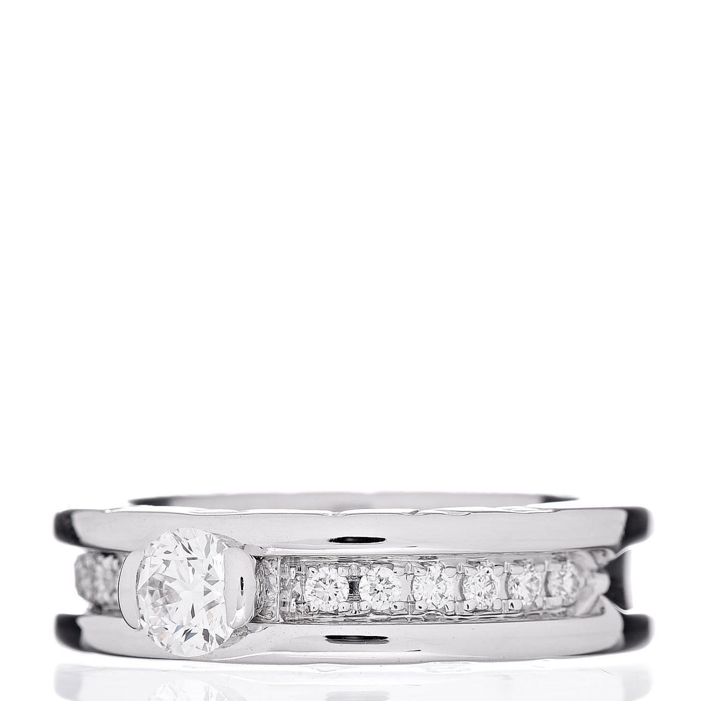 18K White Gold Diamond .30ct B.Zero1 Engagement Ring 48 4.5