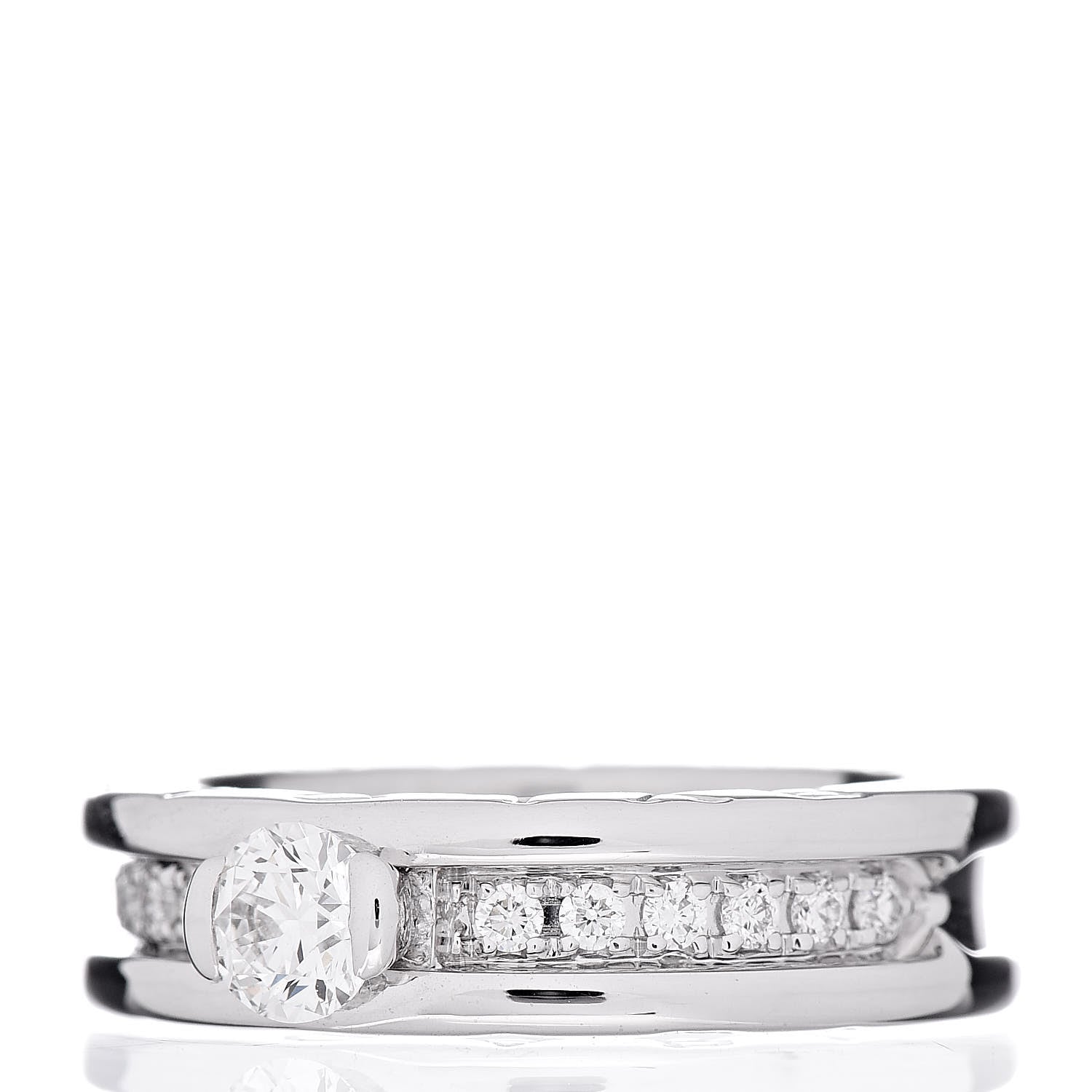 Bulgari 18K White Gold Diamond .30ct B.Zero1 Engagement Ring 48 4.5 3 of 6