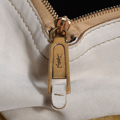 Saint Laurent Suede Medium Degrade Downtown Bag White Gold 9 of 10