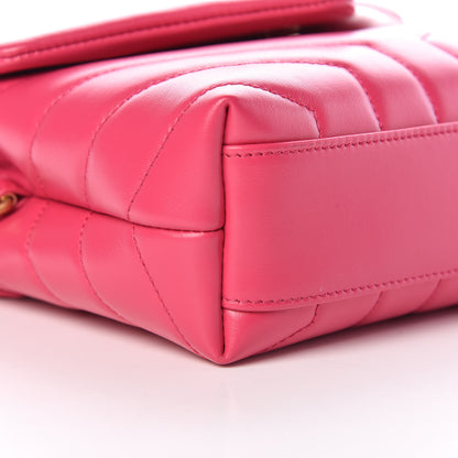 Saint Laurent Calfskin Y Quilted Monogram Toy Loulou Crossbody Bag Freesia 5 of 10