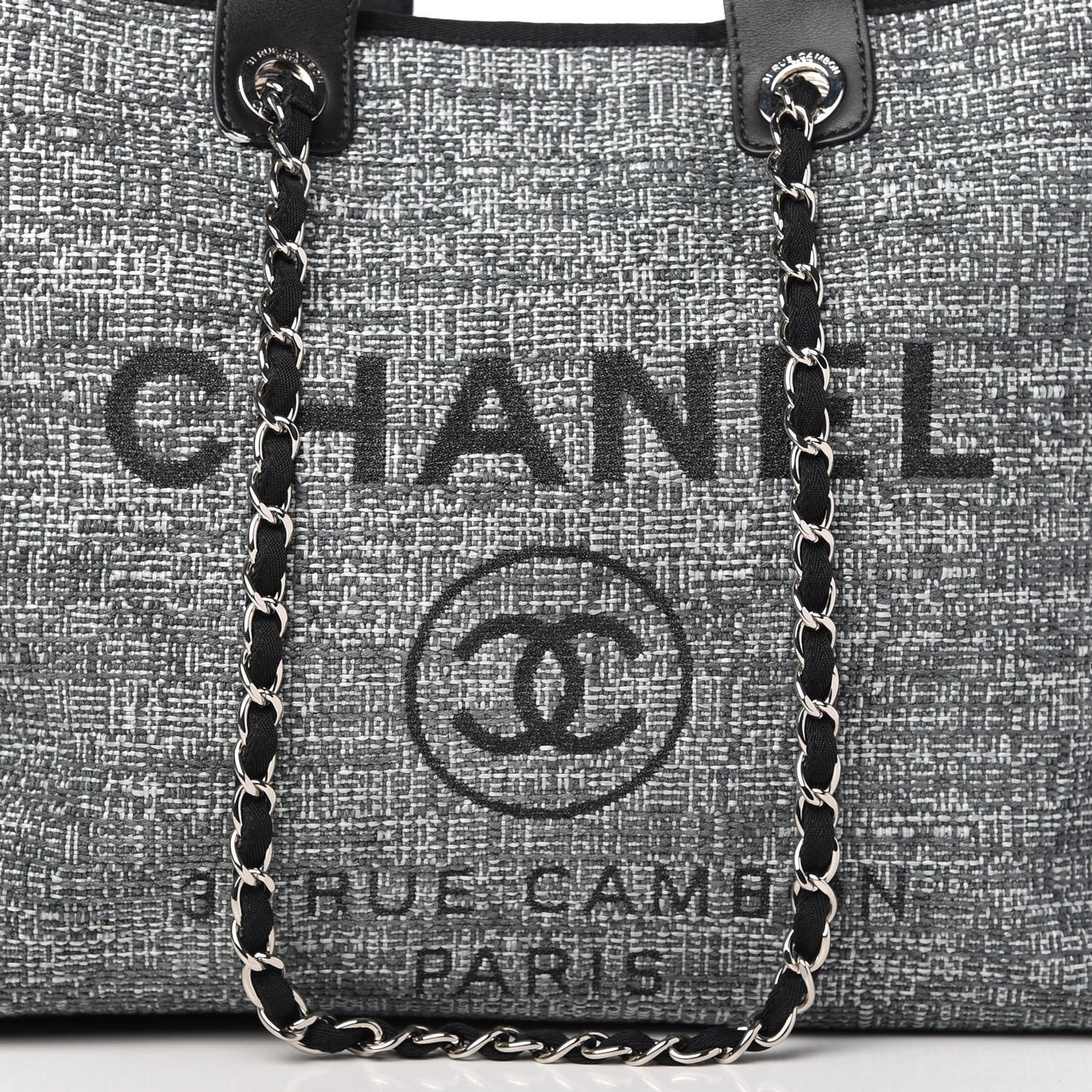 Canvas Large Deauville Tote Charcoal