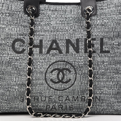 Chanel Canvas Large Deauville Tote Charcoal 10 of 10