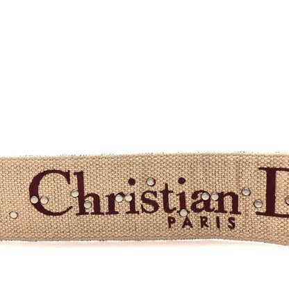 Christian Dior Oblique Studded Shoulder Strap Burgundy 4 of 4