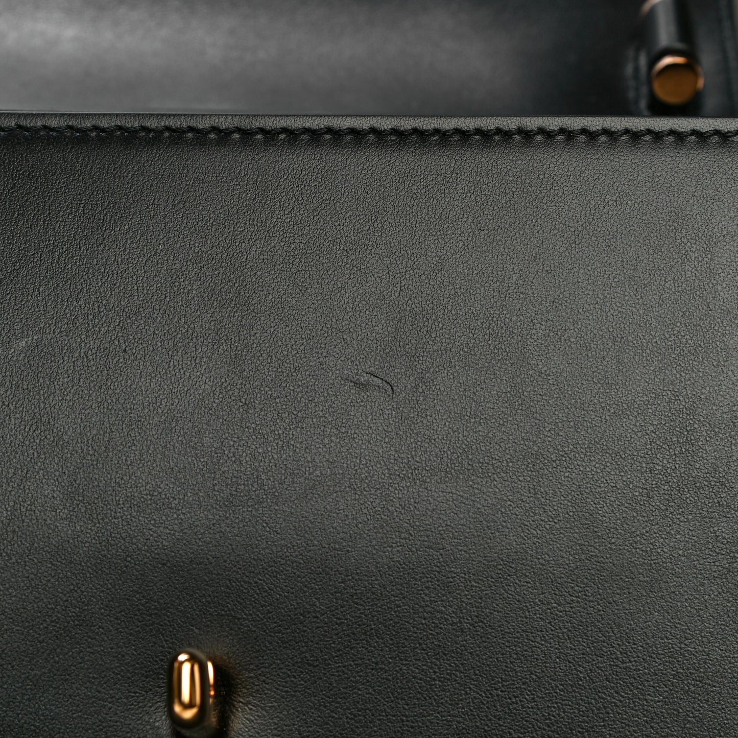Vitello Barocco Virtus Small Top Handle Shoulder Bag Black
