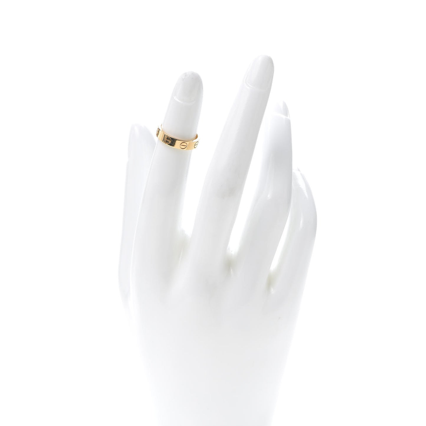 18K Yellow Gold 3.5mm LOVE Wedding Band Ring 45 3.25