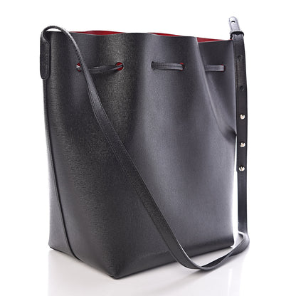 Mansur Gavriel Saffiano Bucket Bag Black Flamma 4 of 13