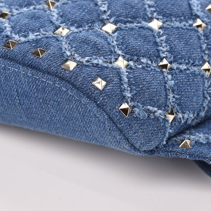 Valentino Garavani Denim Rockstud Spike Belt Bag 95 Denim 8 of 8