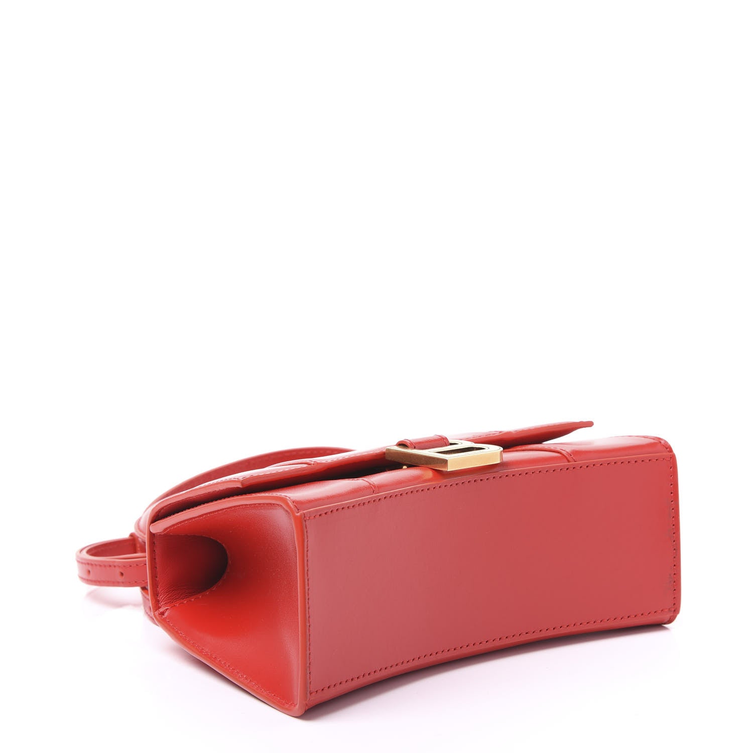 Balenciaga Shiny Box Calfskin Hourglass Top Handle Bag XS Bright Red 3 of 8