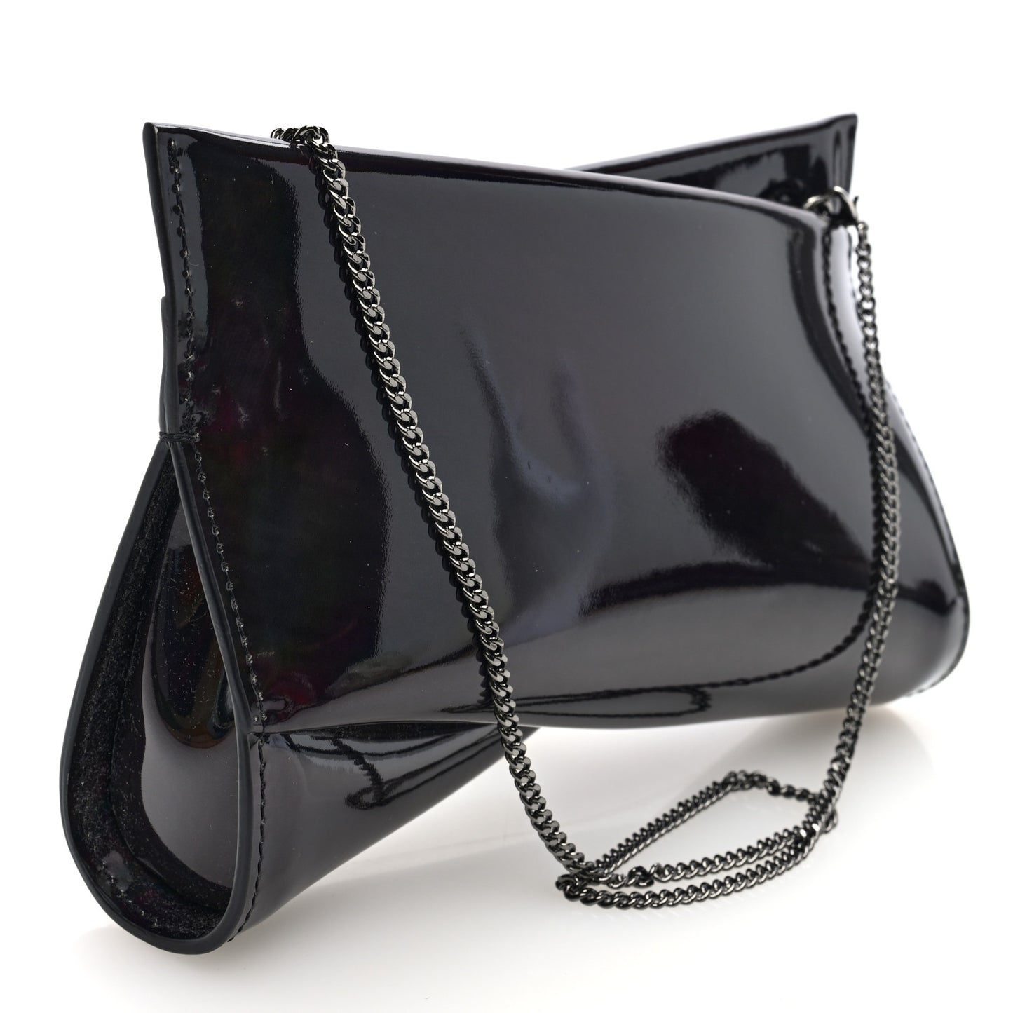 Patent Psychic Loubitwist Clutch Black