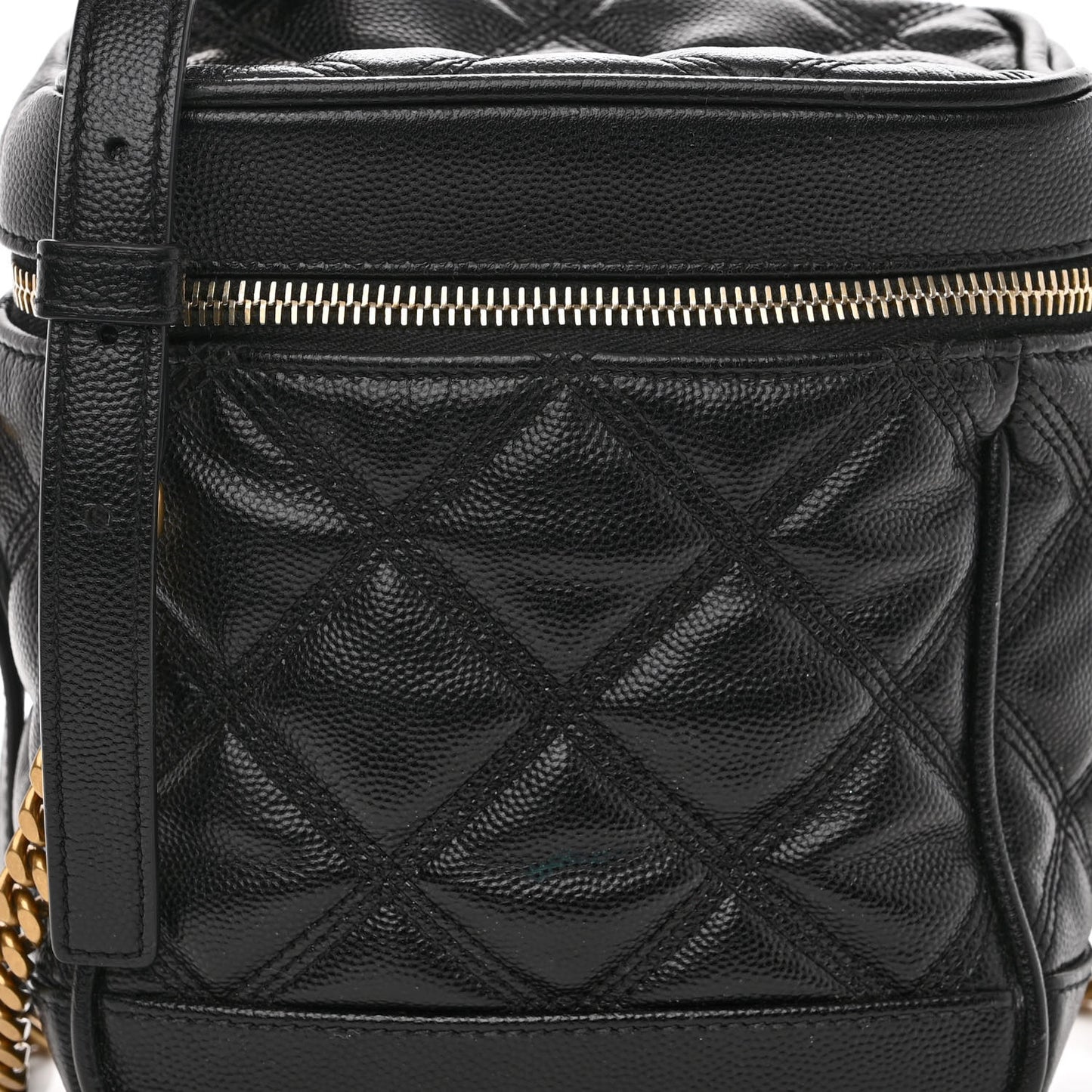 Grain de Poudre Quilted 80's Vanity Bag Black