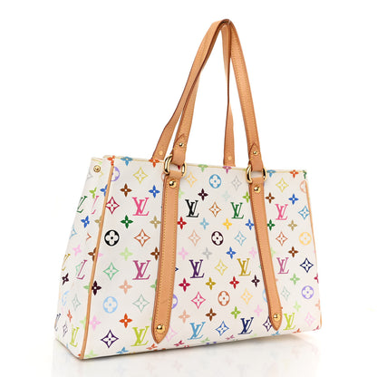 Louis Vuitton LOUIS VUITTON Monogram Multicolor Aurelia MM White 3 of 9