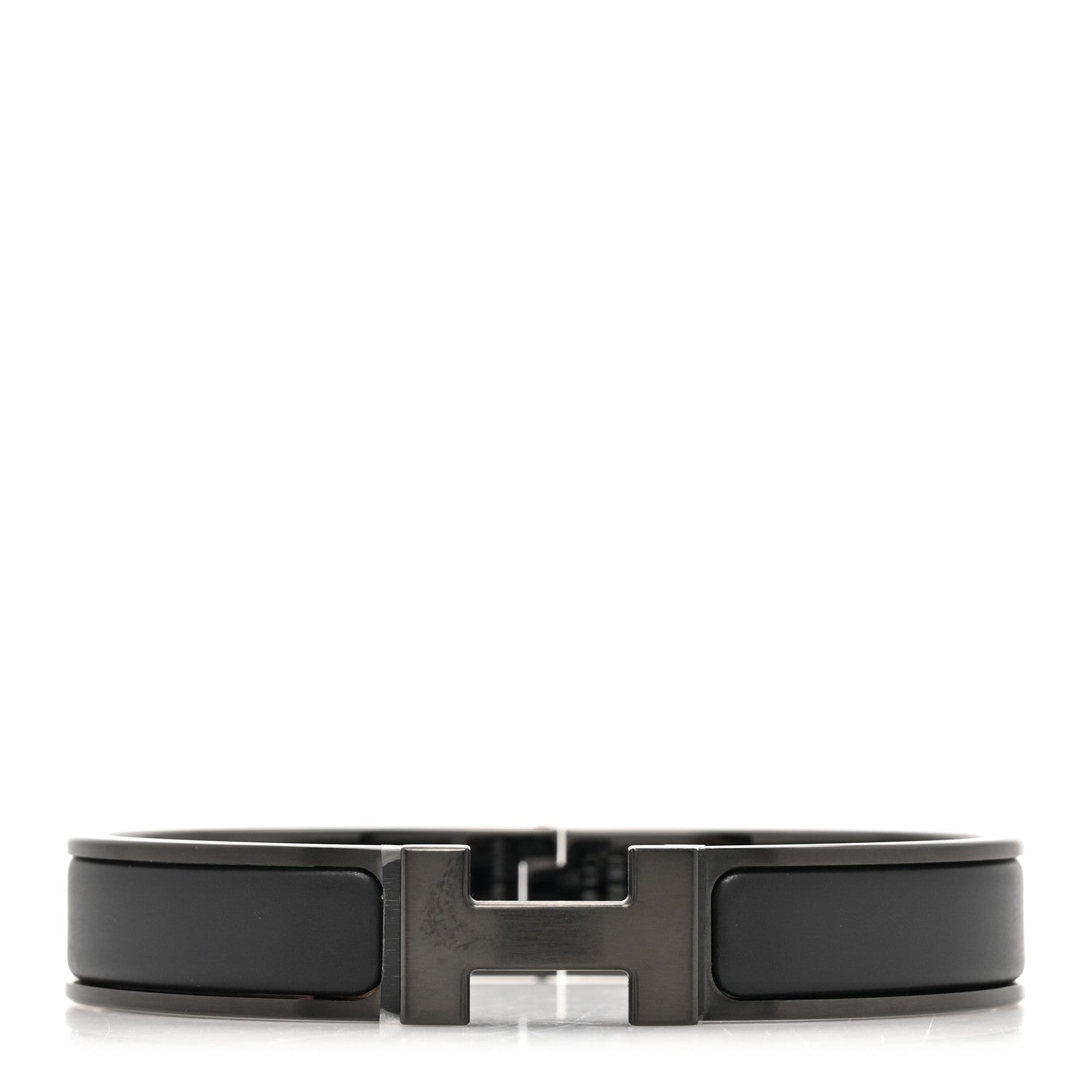 Hermes Matte Enamel Narrow Clic Clac HH Bracelet T6 So Black 1 of 5