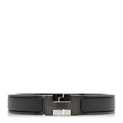 Hermes Matte Enamel Narrow Clic Clac HH Bracelet T6 So Black 1 of 5