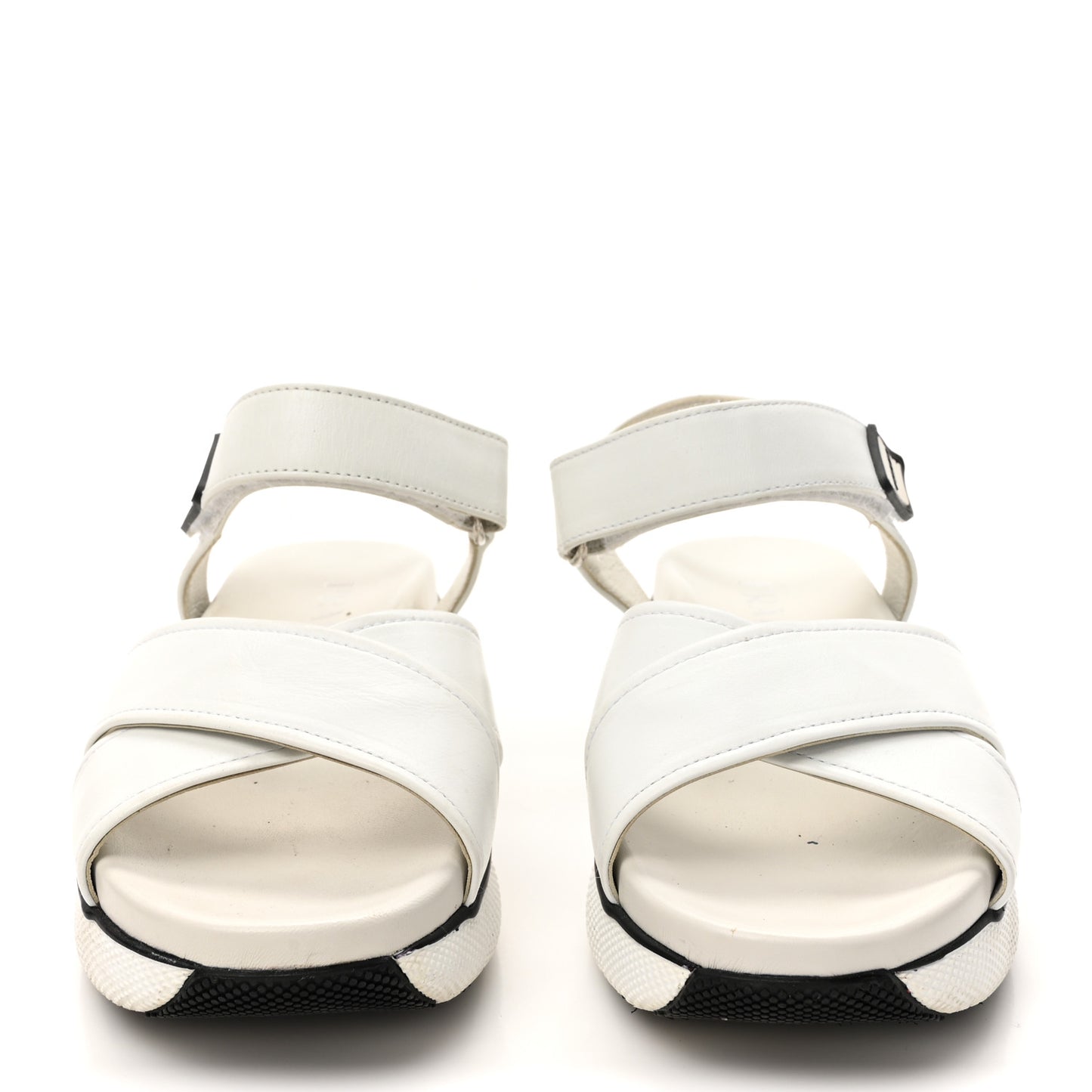 Calfskin Velcro Womens 50mm Sandals 37 White