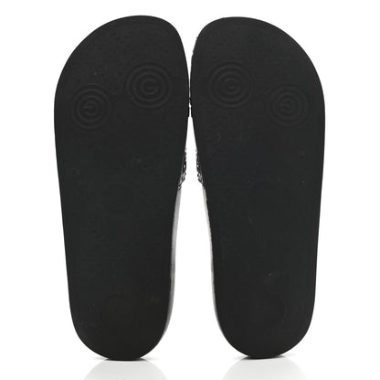 Gucci Rubber GG Monogram Perforated Womens Slide Sandals 40 Black 5 of 7