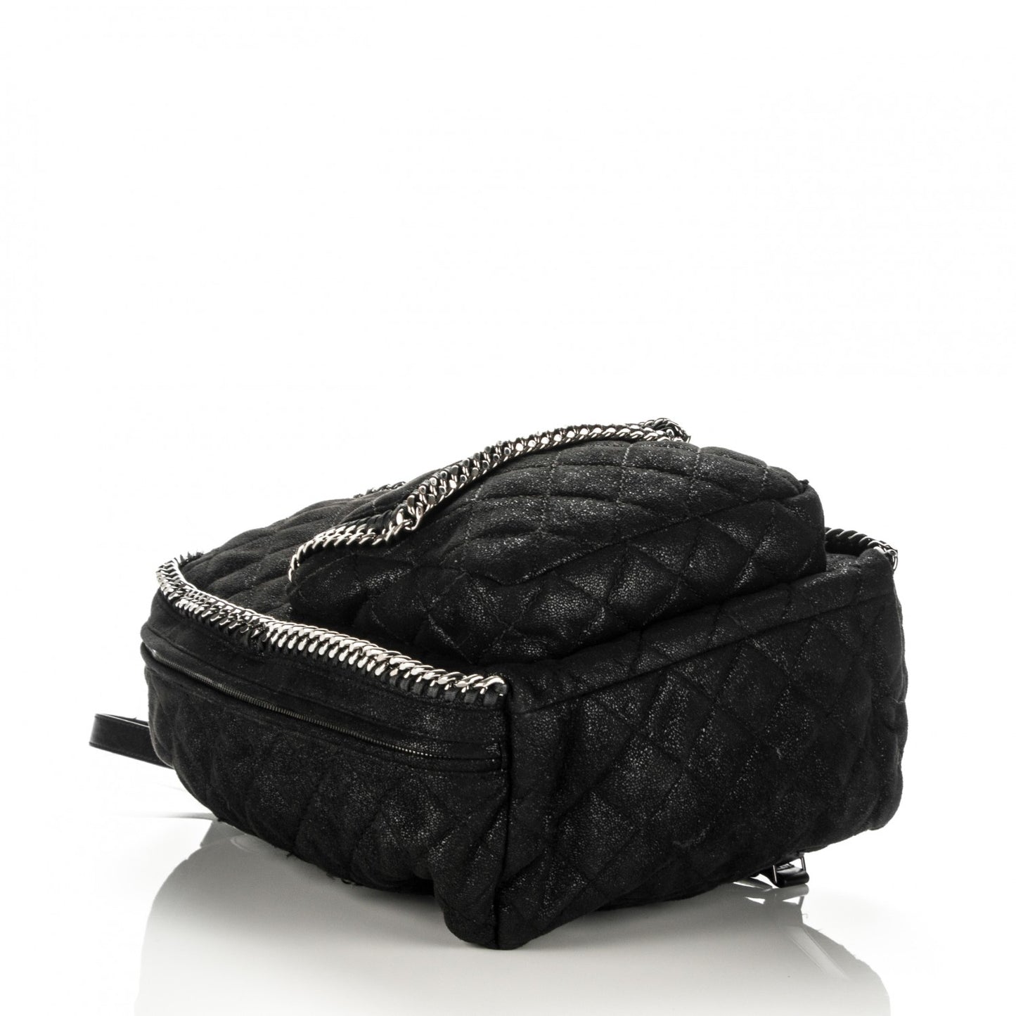 Shaggy Deer Quilted Falabella Backpack Black
