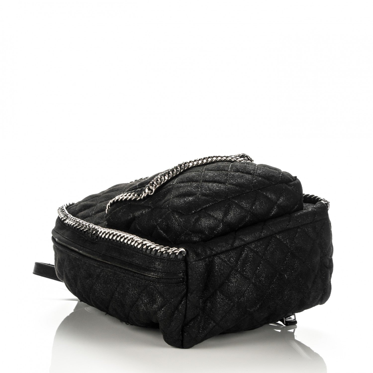 Stella McCartney Shaggy Deer Quilted Falabella Backpack Black 4 of 8