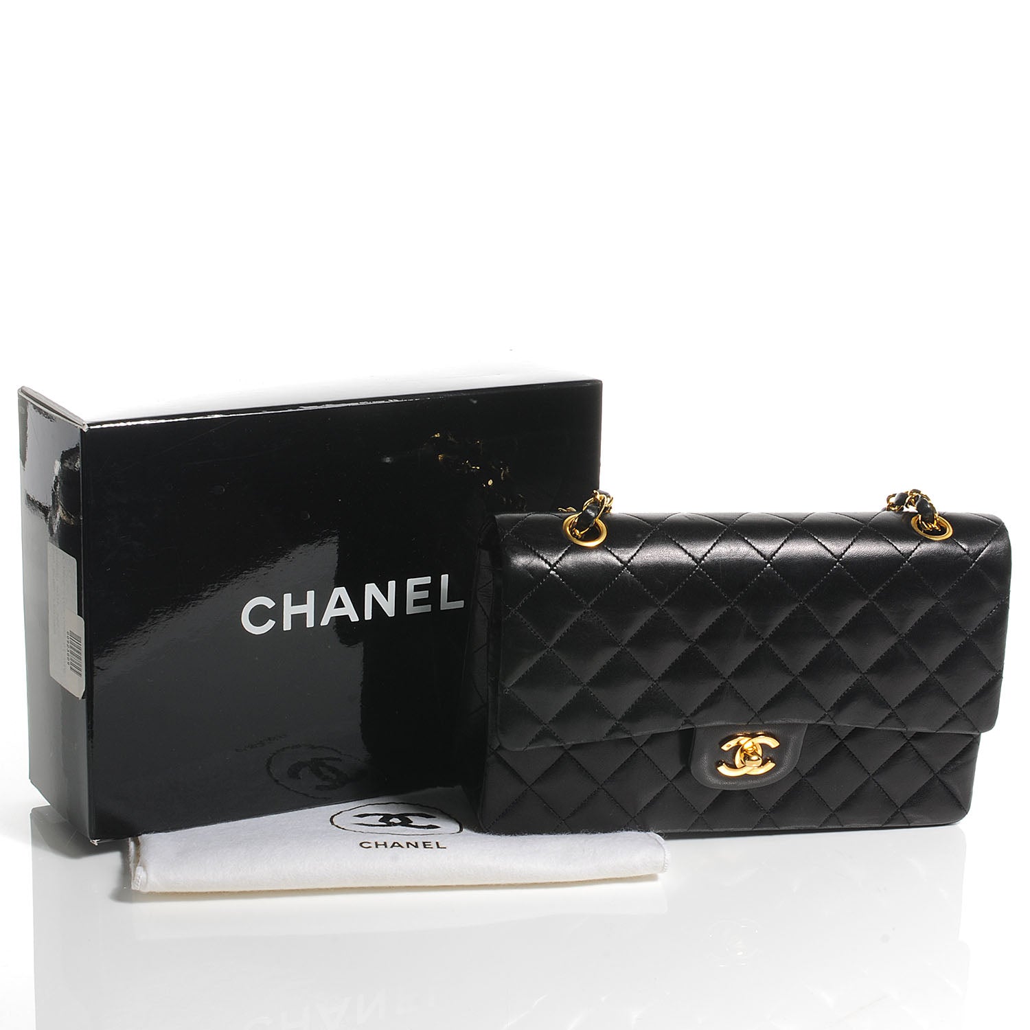 Chanel Lambskin Medium Double Flap Black 5 of 9