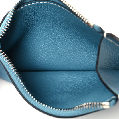 Hermes Evercolor Constance Slim Wallet Blue Jean 7 of 11