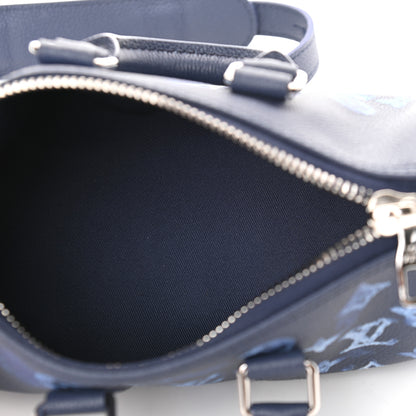 Louis Vuitton Monogram Ink Watercolor Keepall XS Blue 5 of 8