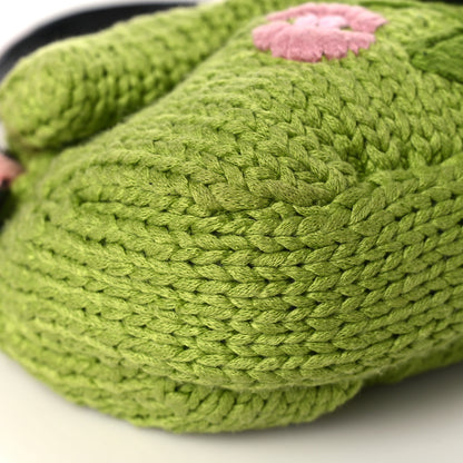 Fendi Crochet Calf Hair Tulip Baguette Green Pink 6 of 8