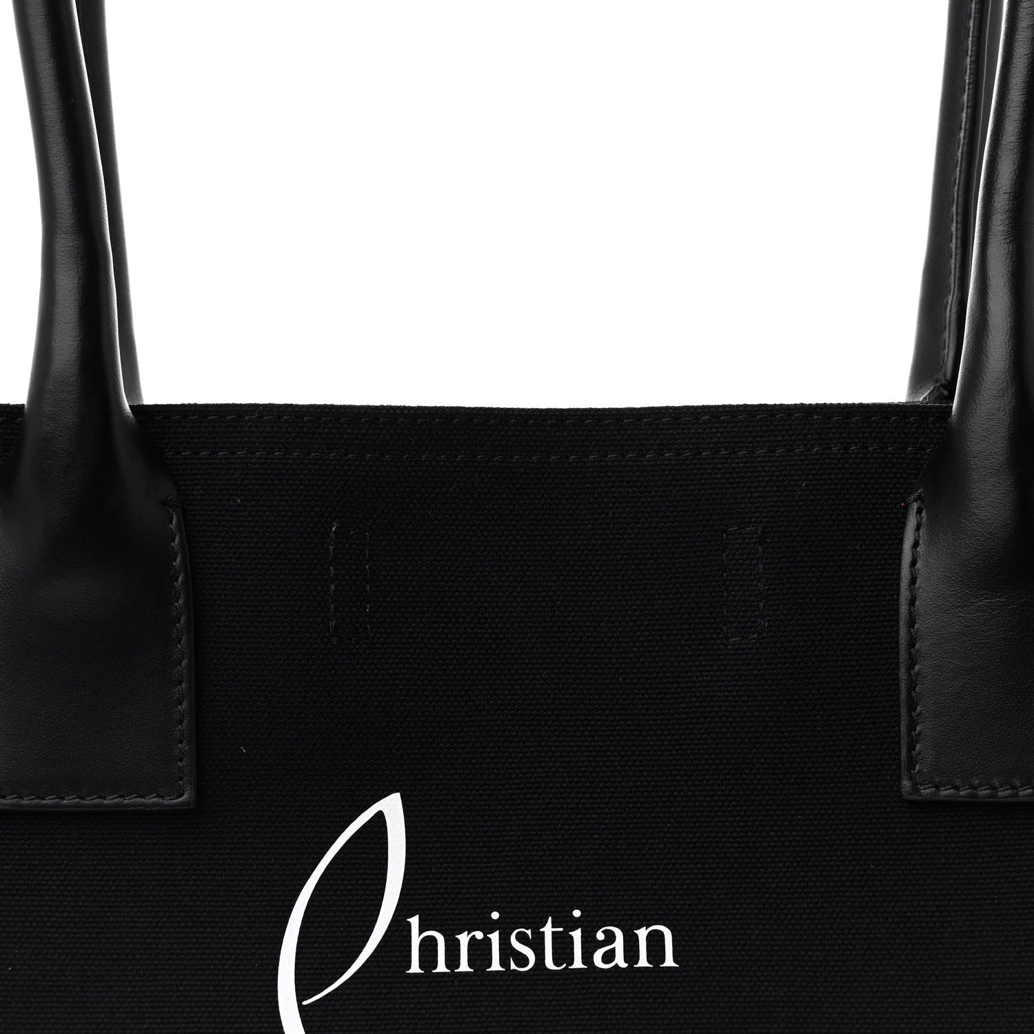Christian Louboutin Canvas Nastroloubi Small Tote Black 7 of 9