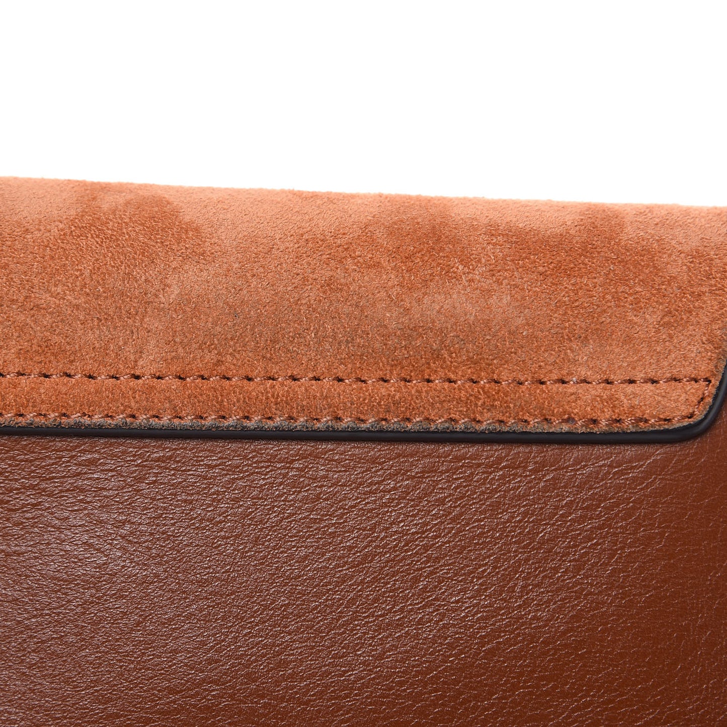Suede Calfskin Mini Faye Shoulder Bag Tobacco